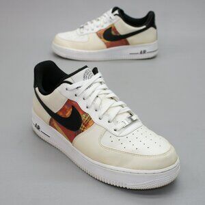 Nike Men's 9.5 Air Force 1 Low Vintage Mosaic White Shoe Sneakers - CU4734-100